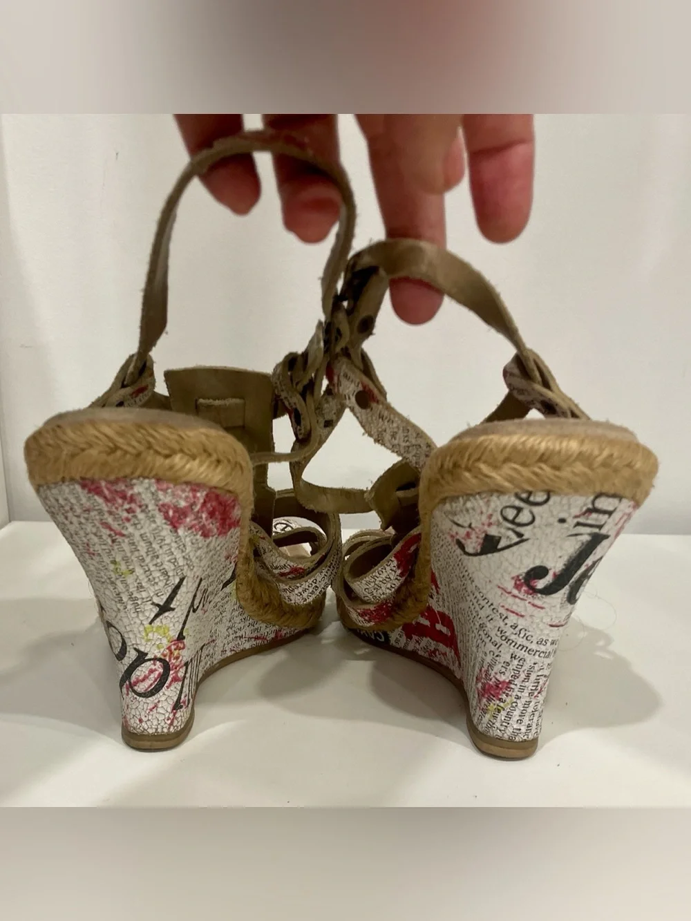 Vintage Barney's Espadrille Wedge, 9